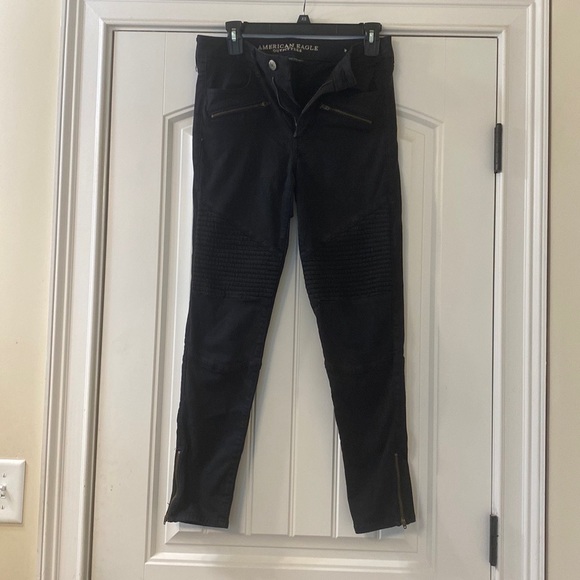 Black Moto style jeans - Picture 1 of 5